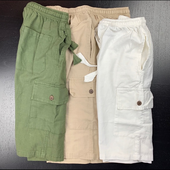 Mens Cotton Cargo Shorts - Picture 5 of 7